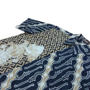 Baju Batik Modern Pria Motif Kombinasi Parang Kusumo Kombinasi Wayang