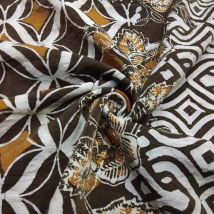 Kain Batik Silky Cap Motif Parang Coklat Buh